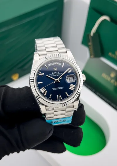 Super Clone Rolex Day-Date 40 Ombré Blue Dial Watch